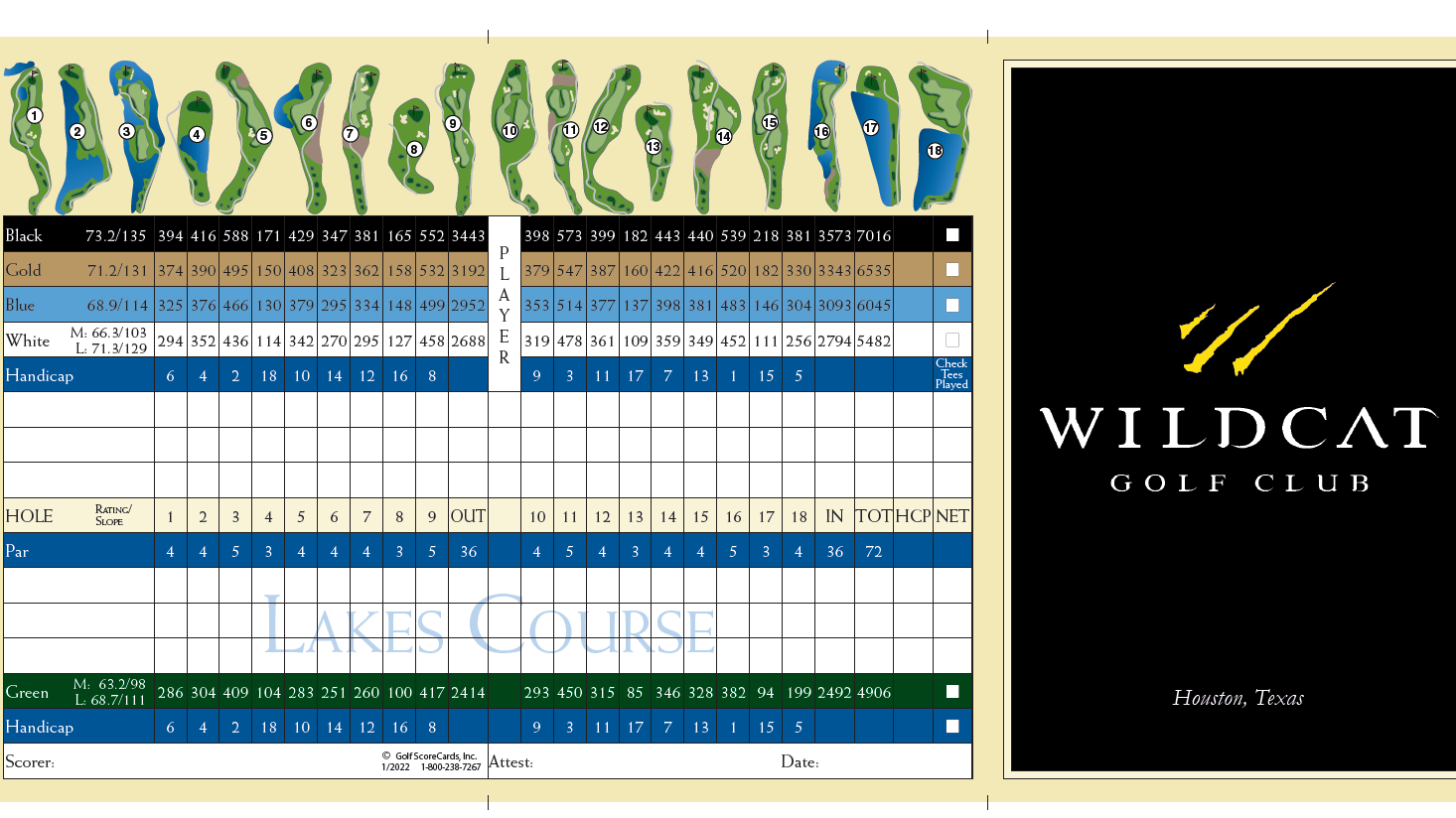 The Lakes Course Information Wildcat Golf Club